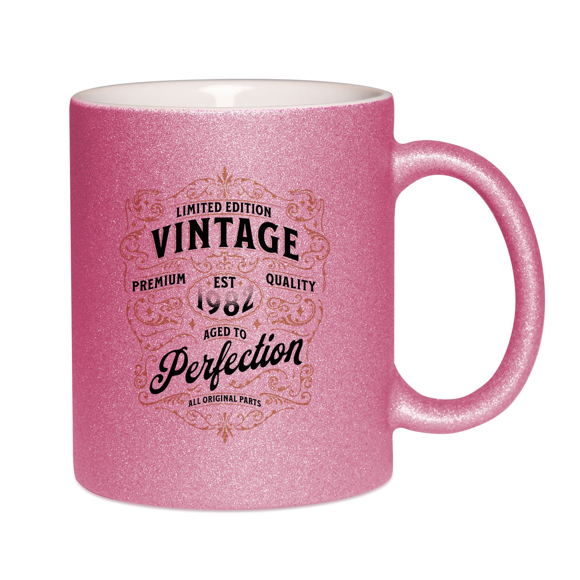 Mug paillettes rose personnalisé Limited Edition