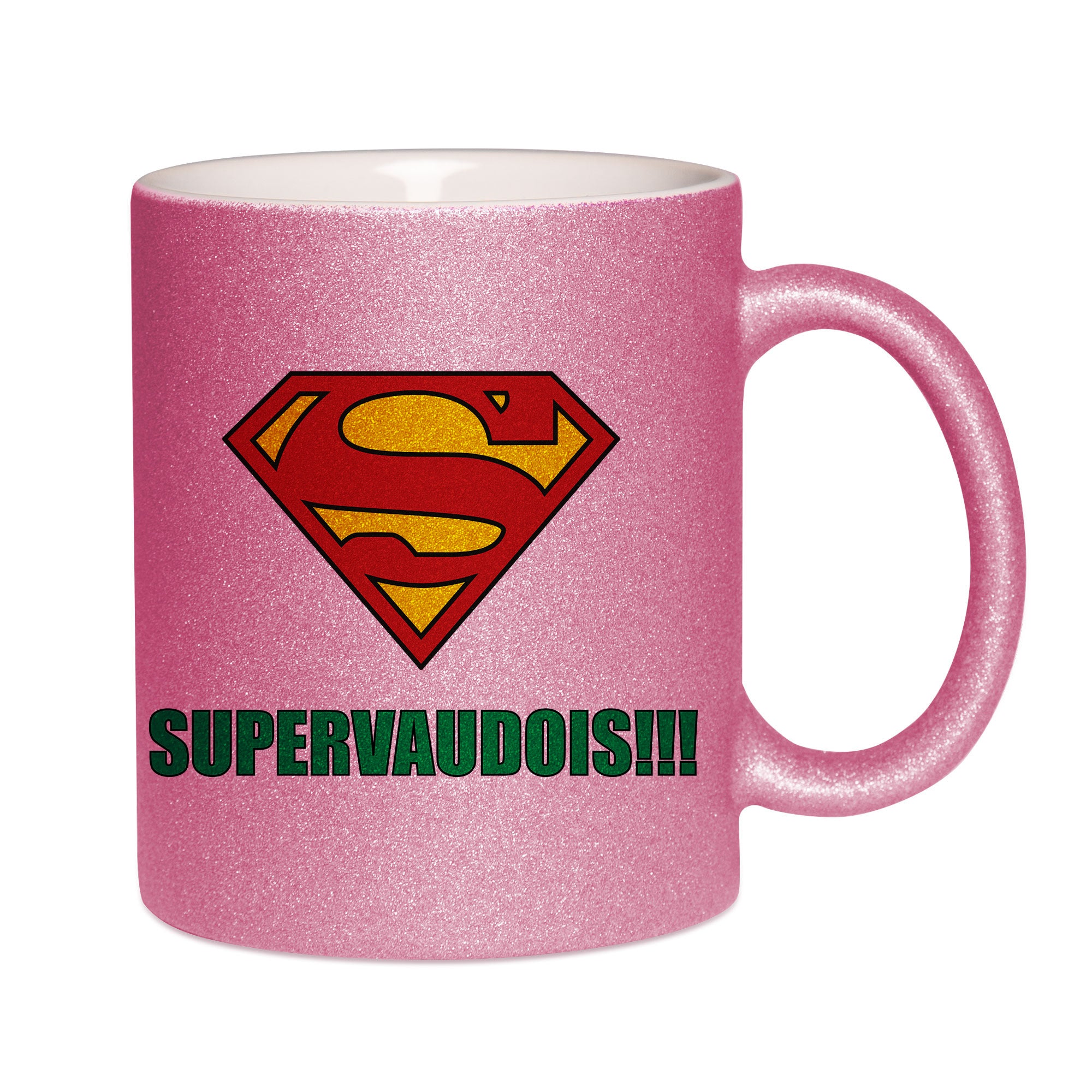 Mug paillettes rose personnalisé SUPERVAUDOIS 2