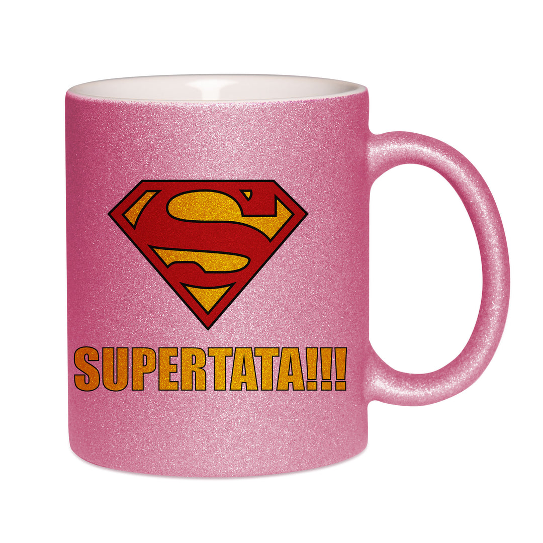 Mug paillettes rose personnalisé Supertata 1