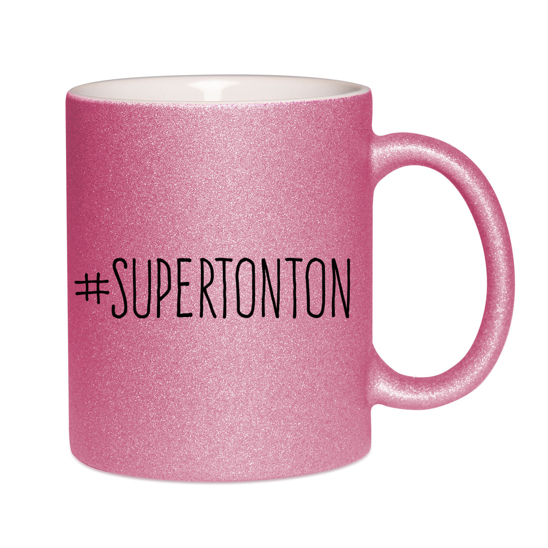 Mug paillettes rose personnalisé Supertonton 1