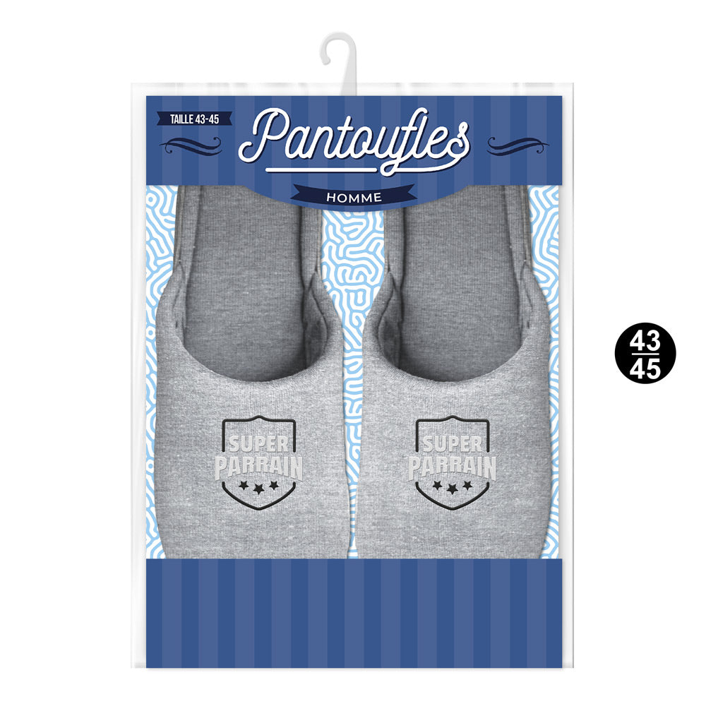 Pantoufles humoristiques: Super parrain