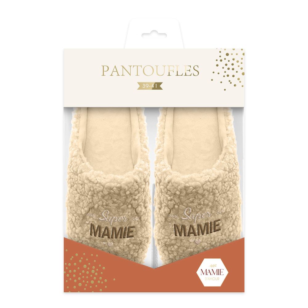 Pantoufles humoristiques: Super mamie