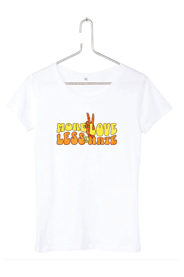 T-shirt femme More love less hate