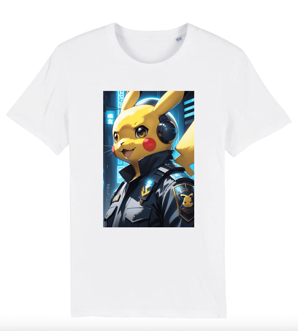 T-shirt Homme Pikachu en policier