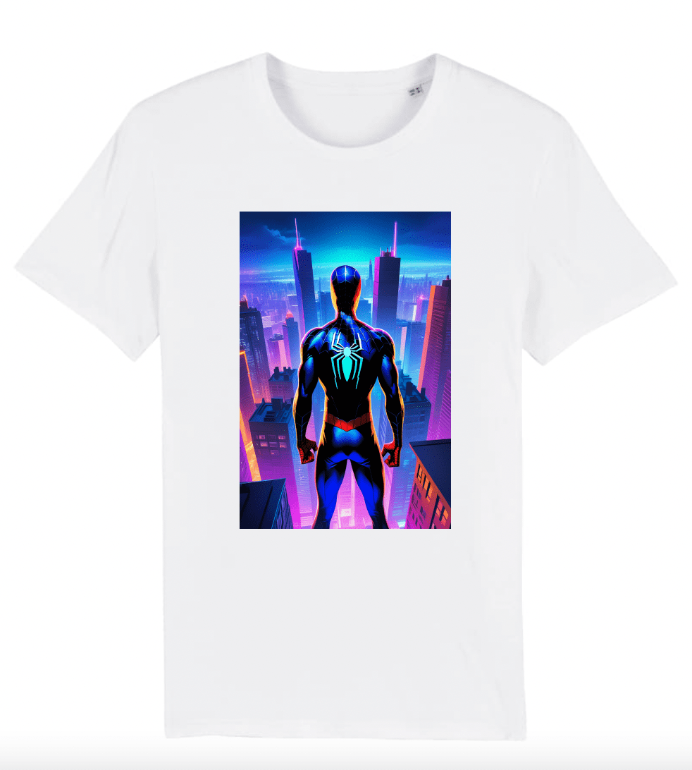 T-shirt Homme Spiderman dans la nuit