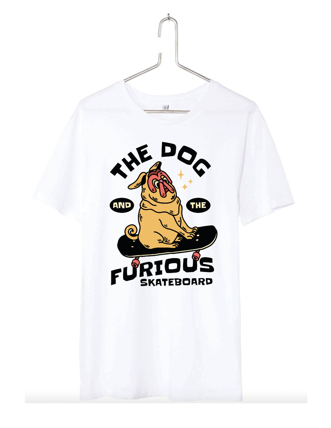 T-Shirt homme The dog and the furious skateboard