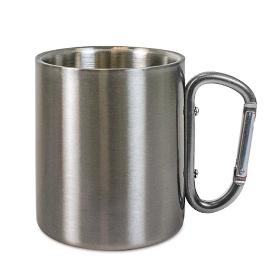 Tasse en inox personnalisée avec mousqueton