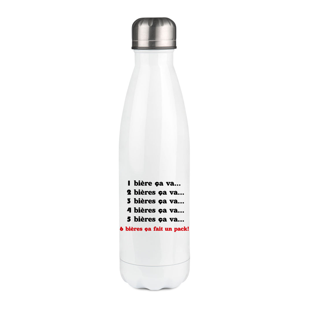 Thermos inox personnalisé 1 biere ca va