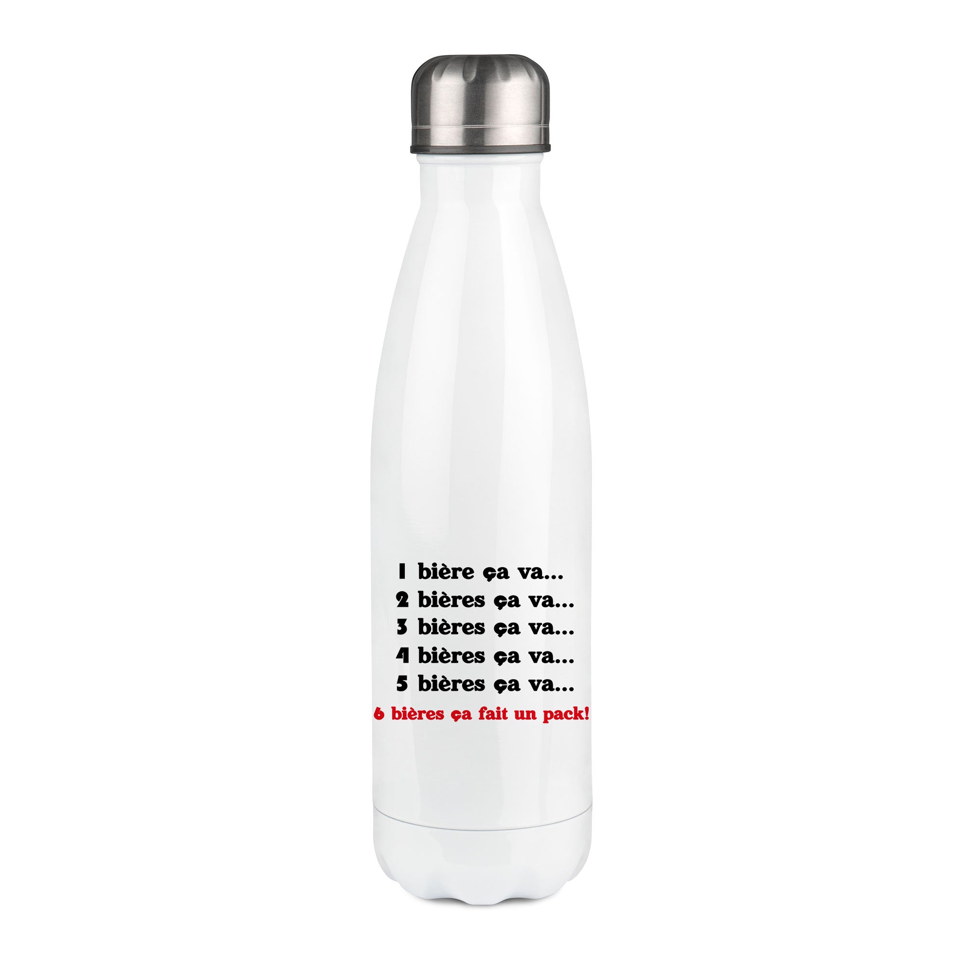 Thermos inox personnalisé 1 biere ca va