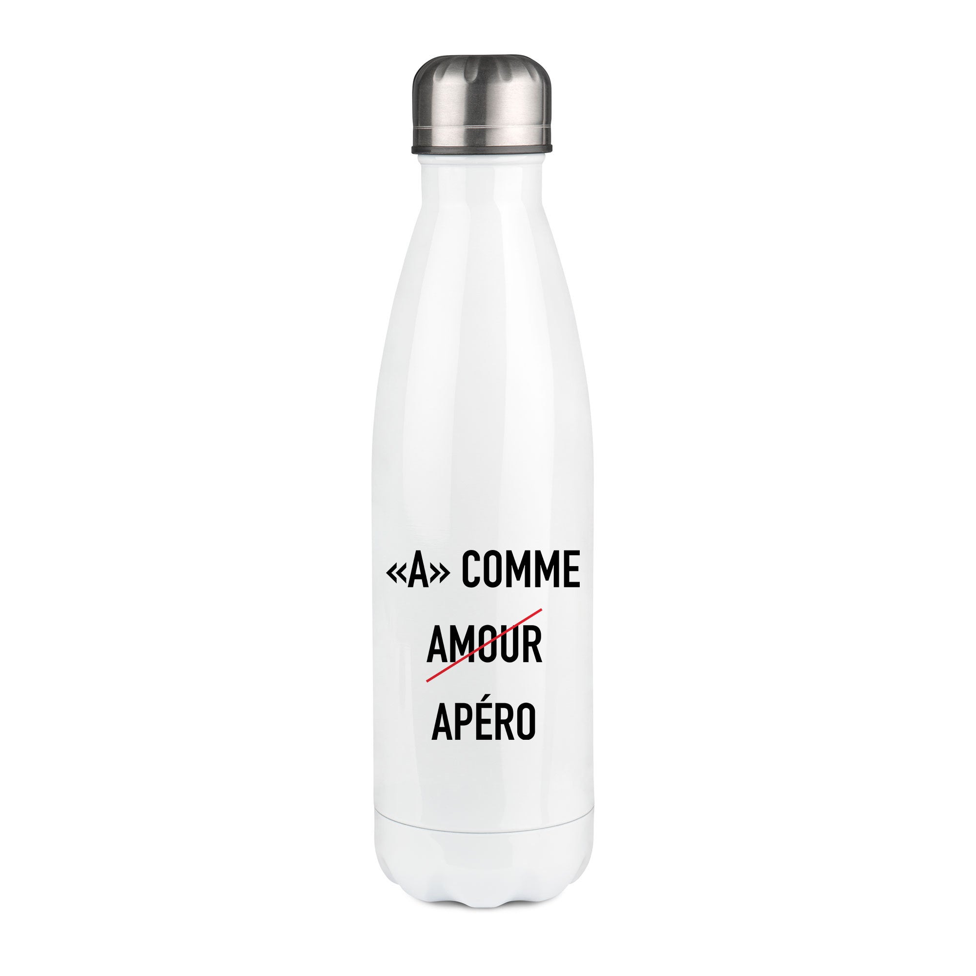 Thermos inox personnalisé A comme amour