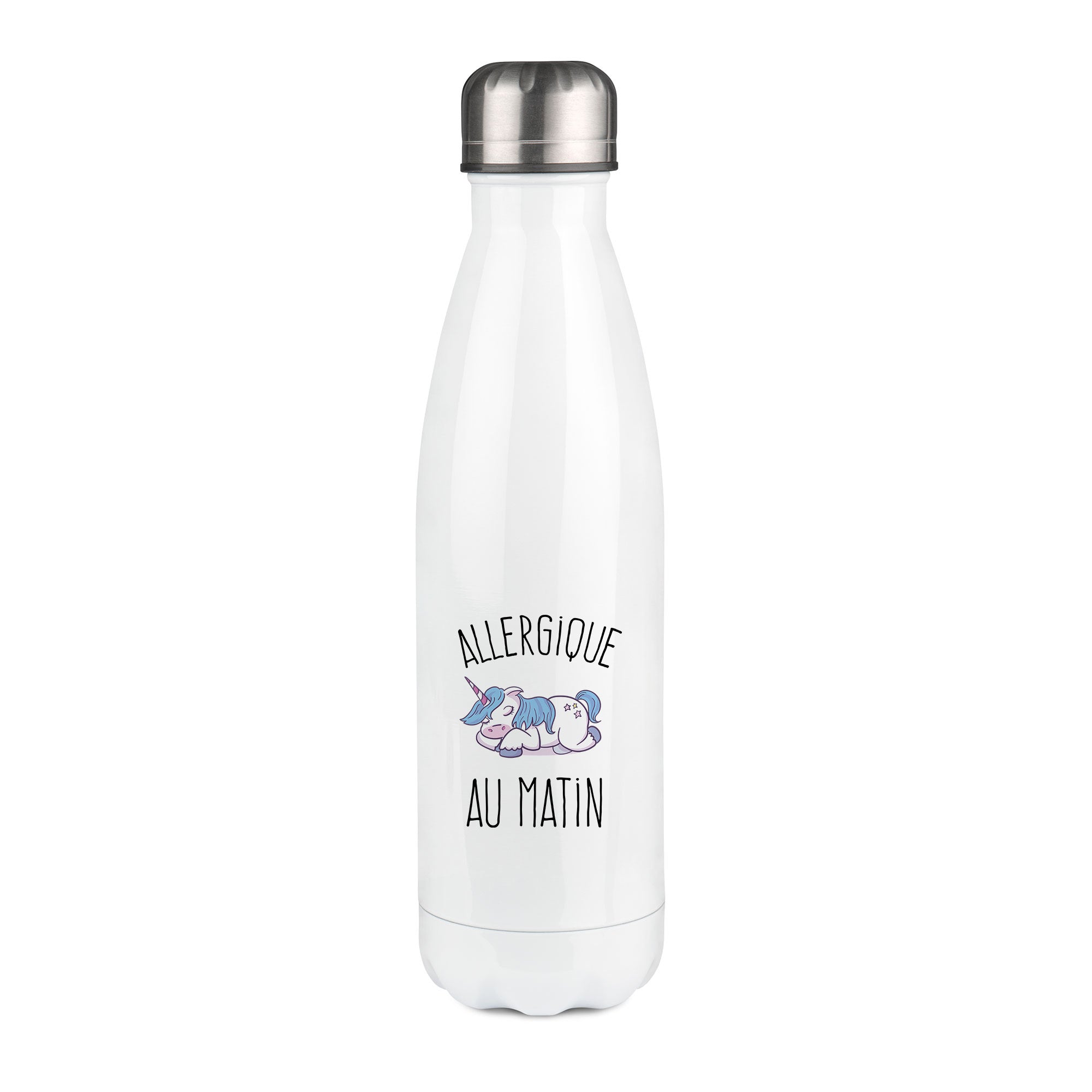 Thermos inox personnalisé Allergique au matin