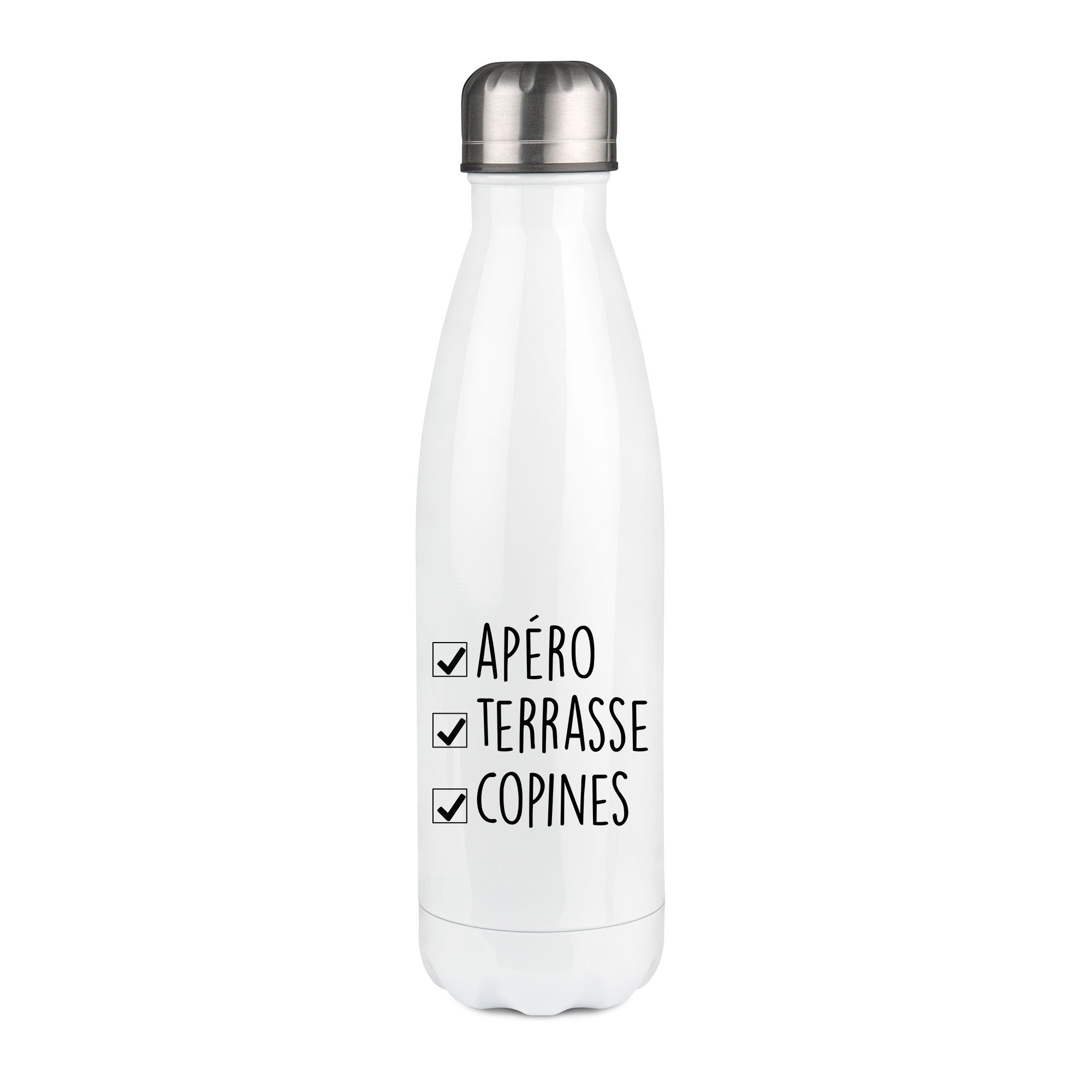 Thermos inox personnalisé Apéro terrasse copines