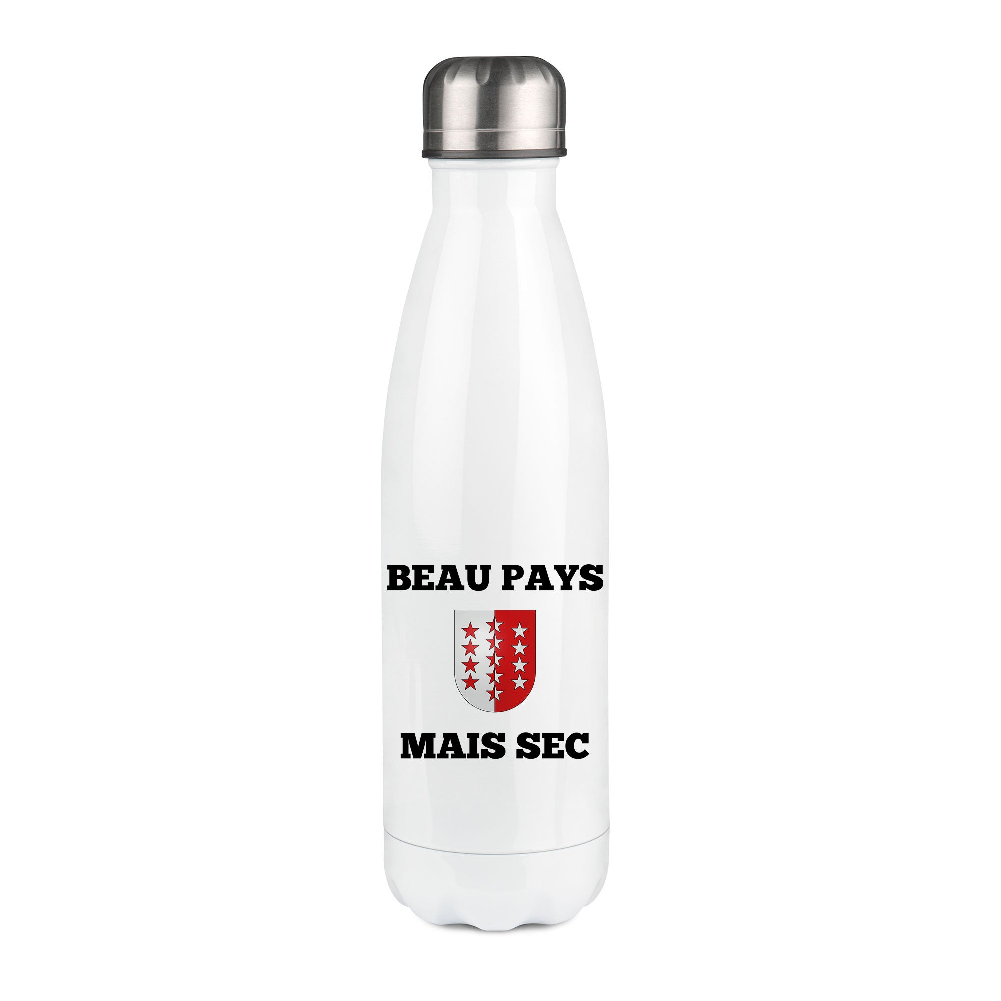 Thermos inox personnalisé Beau pays mais sec