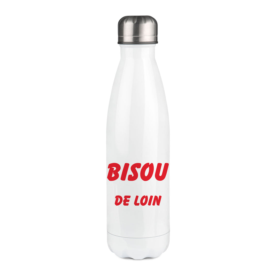 Thermos inox personnalisé Bisou de loin