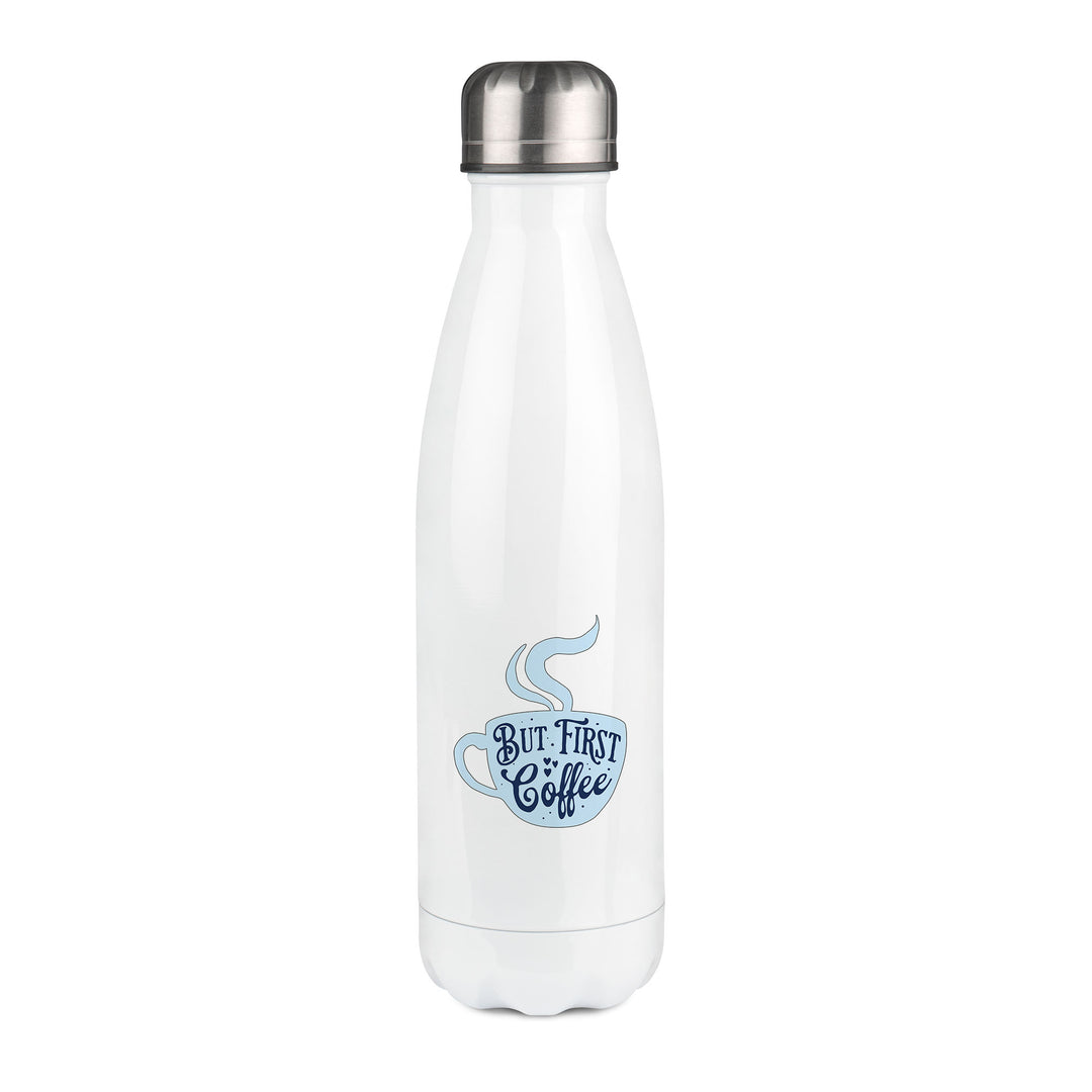 Thermos inox personnalisé But first coffee