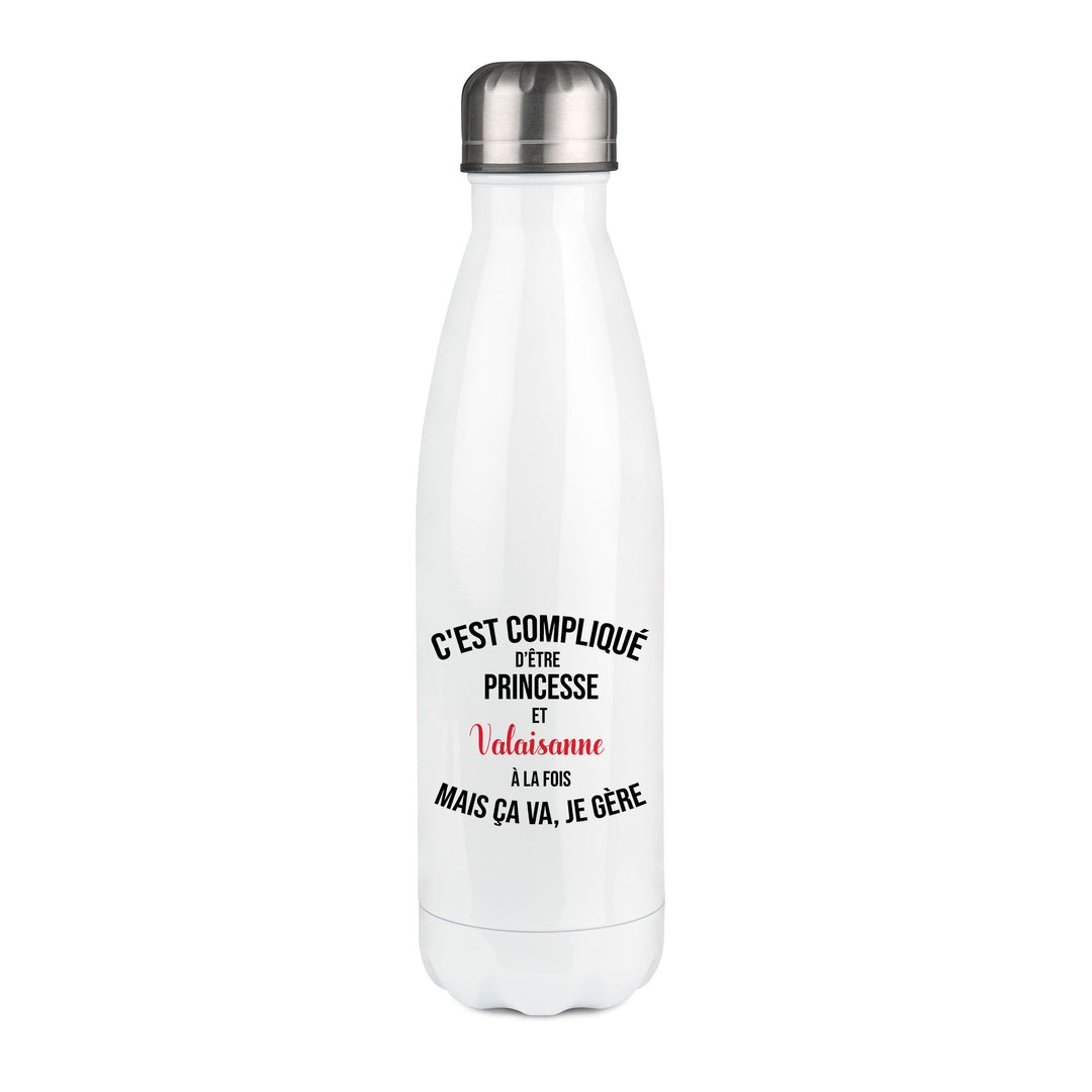 Thermos inox personnalisé C'est complique d'etre princesse et valaisanne à la fois