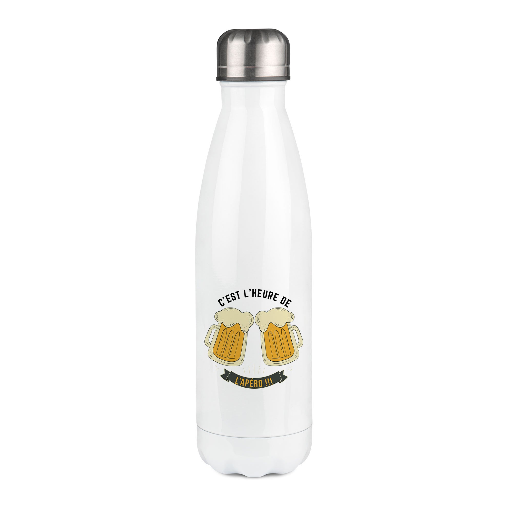 Thermos inox personnalisé C'est l'heure de l'apéro
