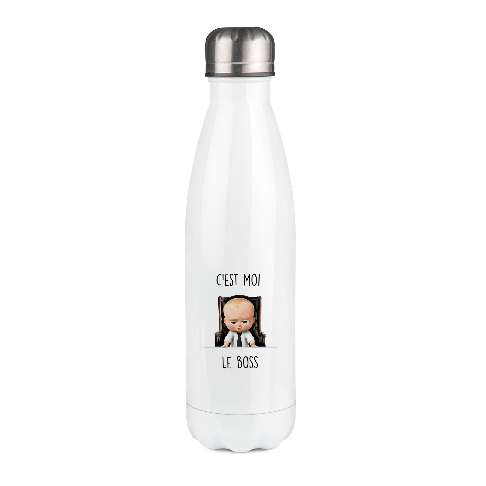 Thermos inox personnalisé C'est moi le boss