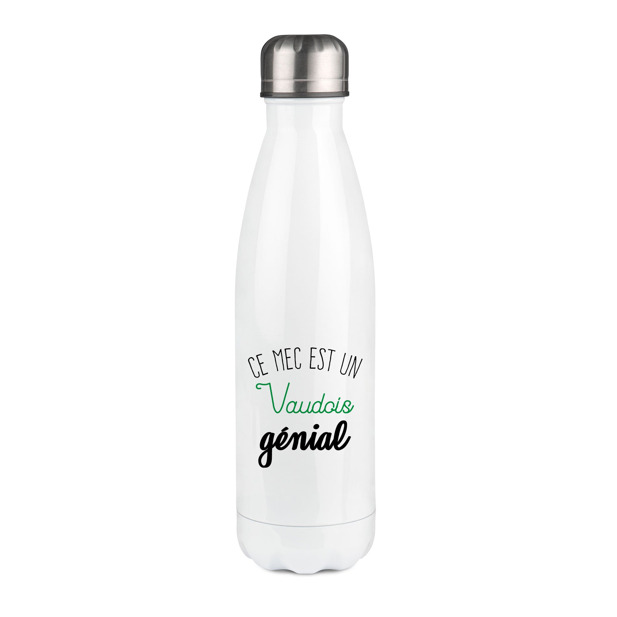 Thermos inox personnalisé Ce mec est un vaudois genial