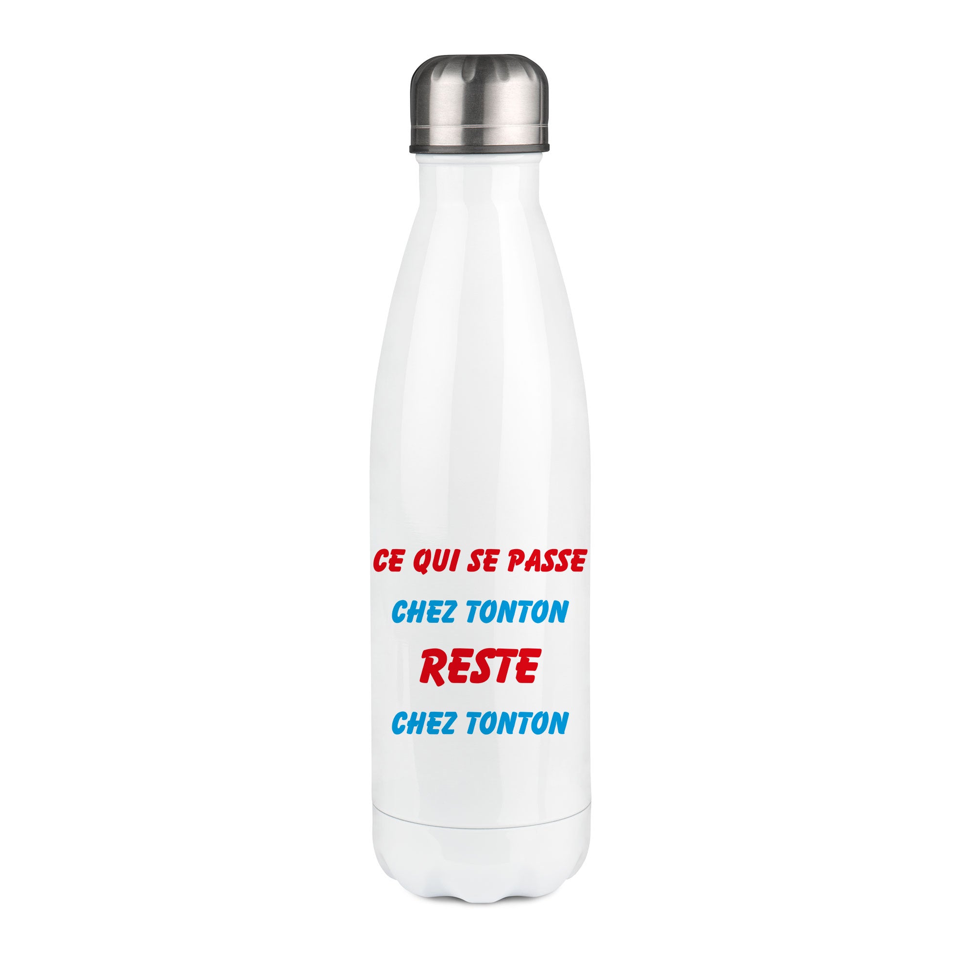 Thermos inox personnalisé Ce qui se passe chez tonton