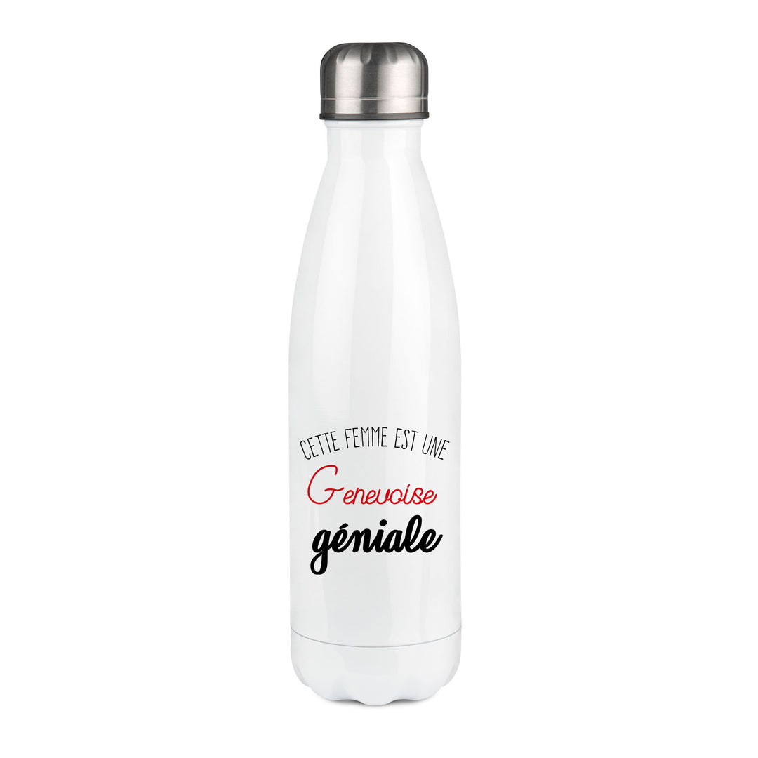 Thermos inox personnalisé Cette femme est une genevoise geniale