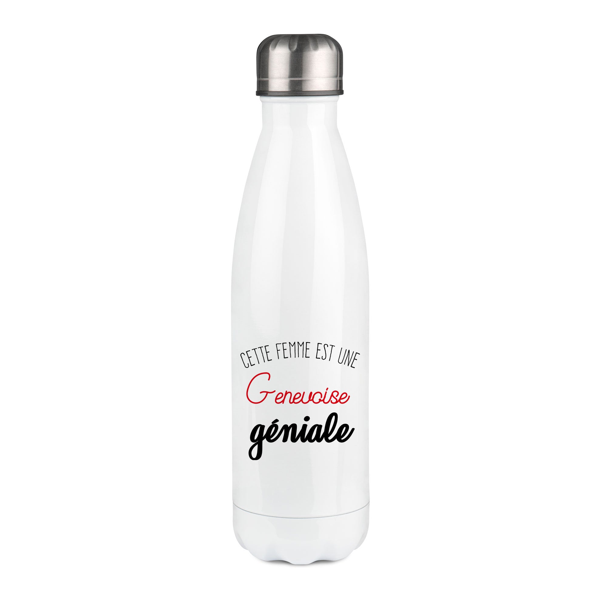 Thermos inox personnalisé Cette femme est une genevoise geniale