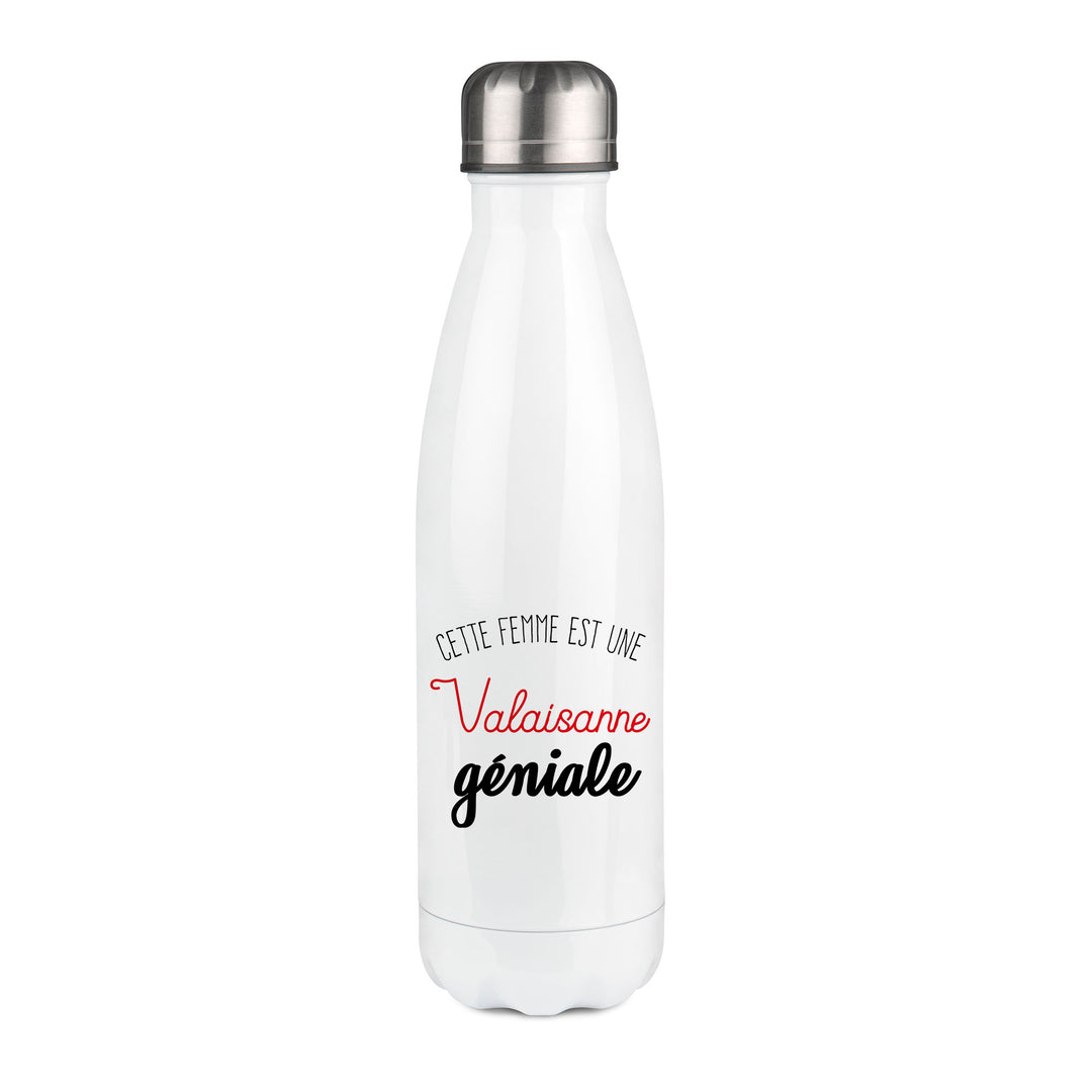 Thermos inox personnalisé Cette femme est une valaisanne geniale