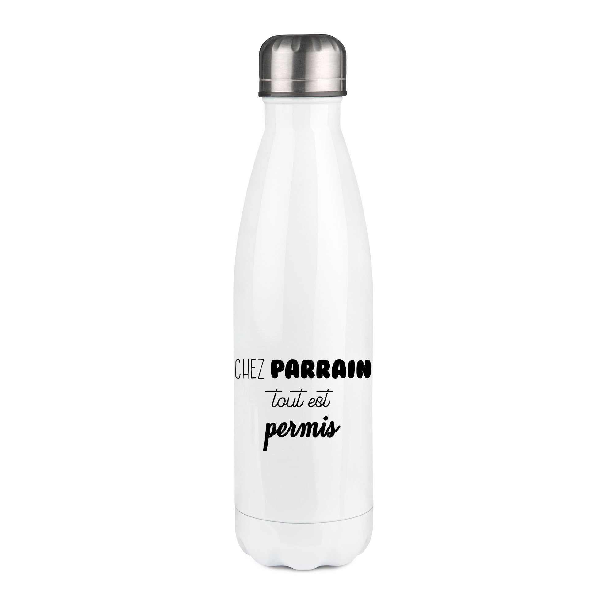 Thermos inox personnalisé Chez parrain tout est permis