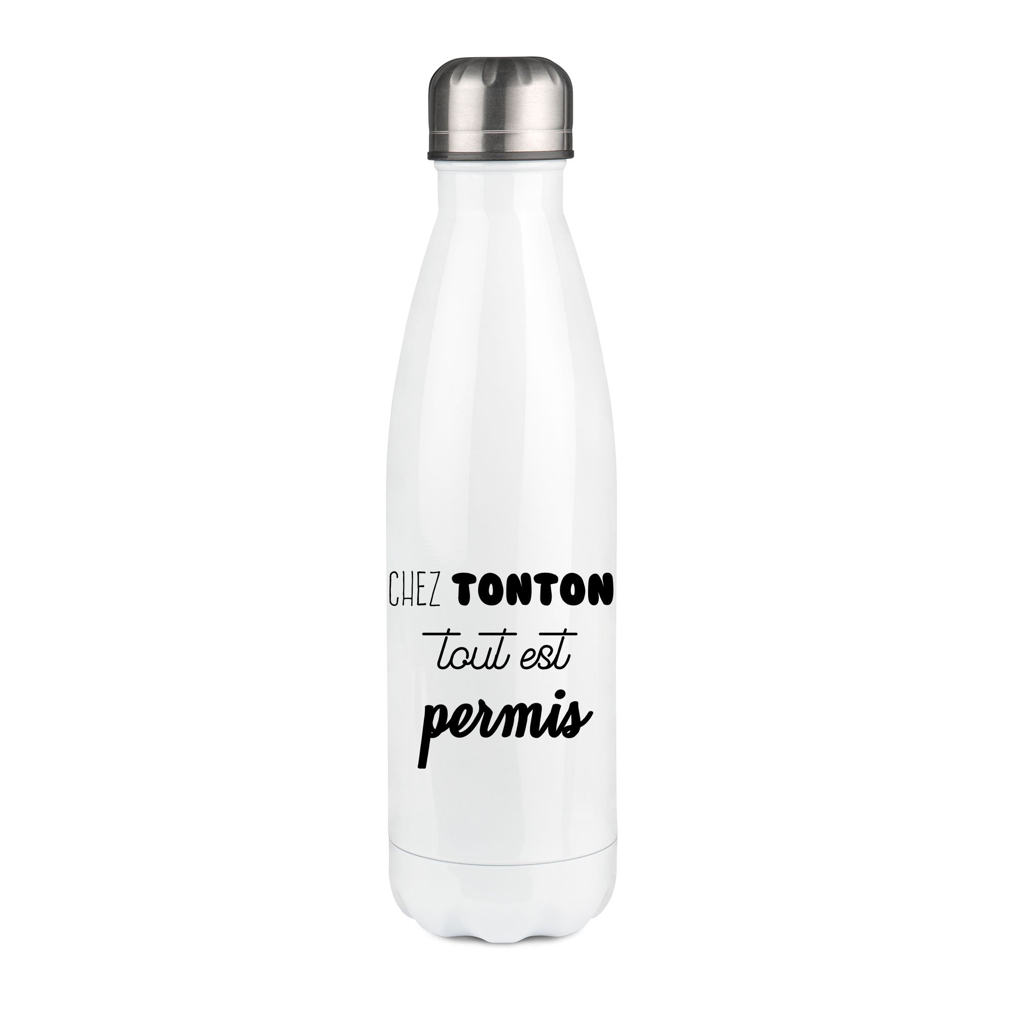 Thermos inox personnalisé Chez tonton tout est permis
