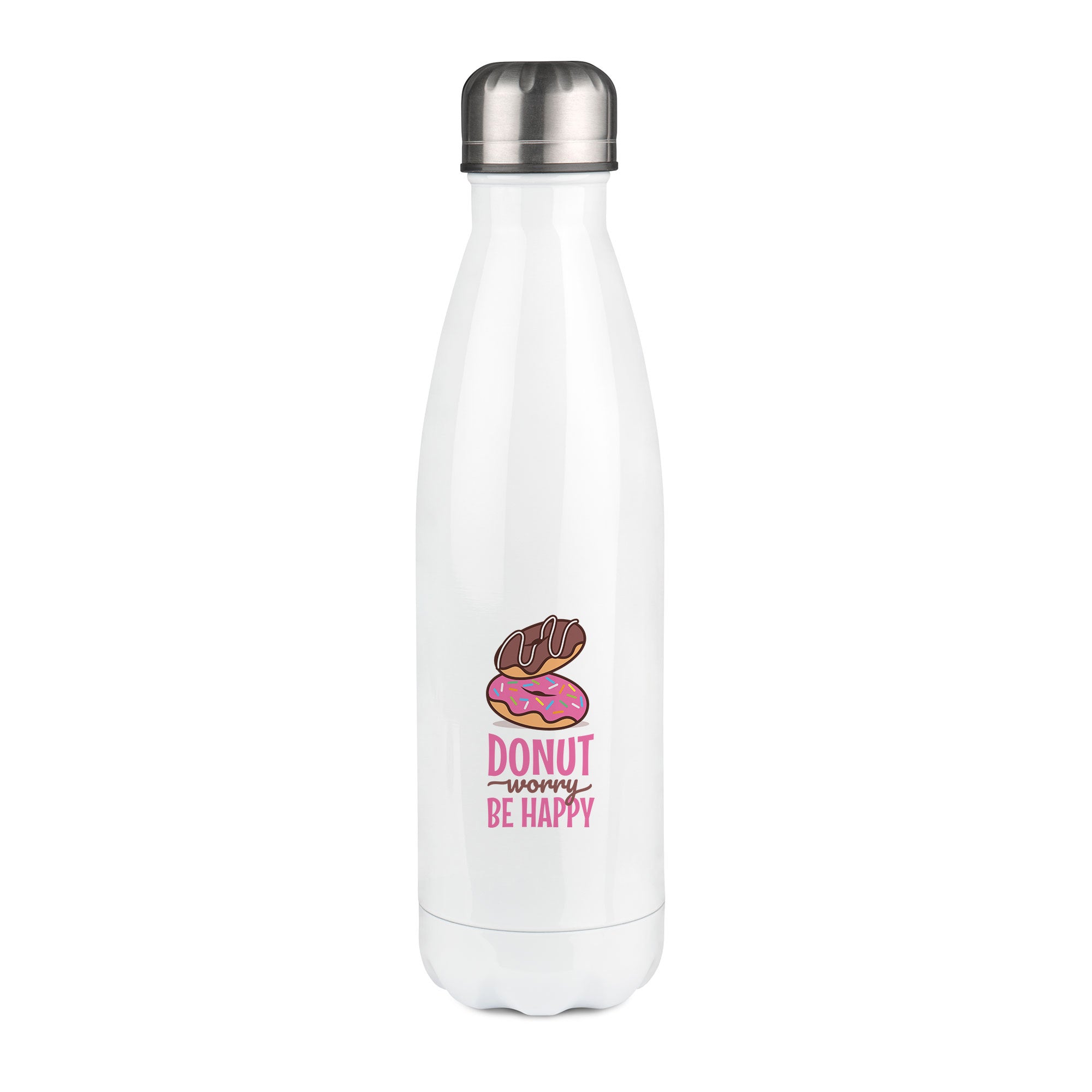 Thermos inox personnalisé Donut worry happy be happy