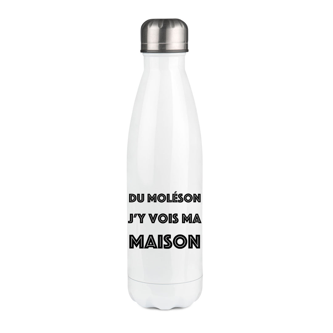 Thermos inox personnalisé Du moleson j'y vois ma maison