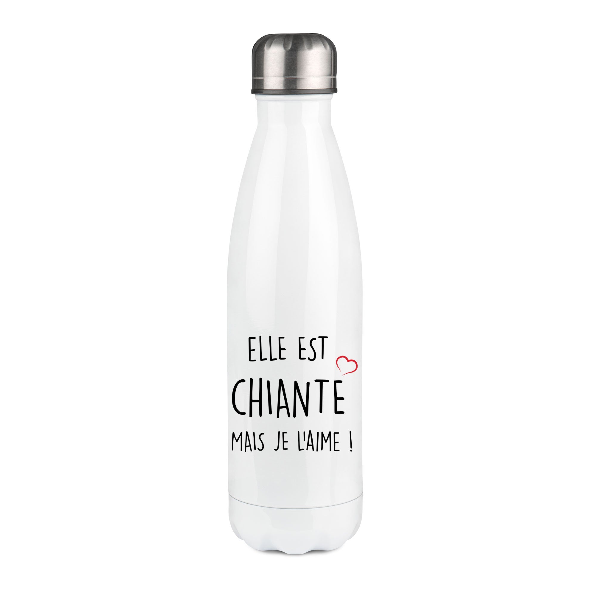 Thermos inox personnalisé Elle est chiante mais je l'aime
