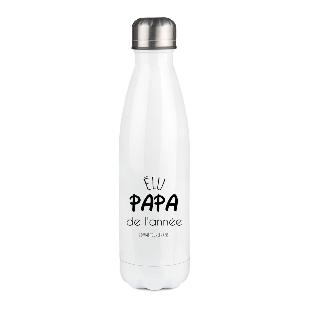 Thermos inox personnalisé Elu Papa de  l'année comme tous les années