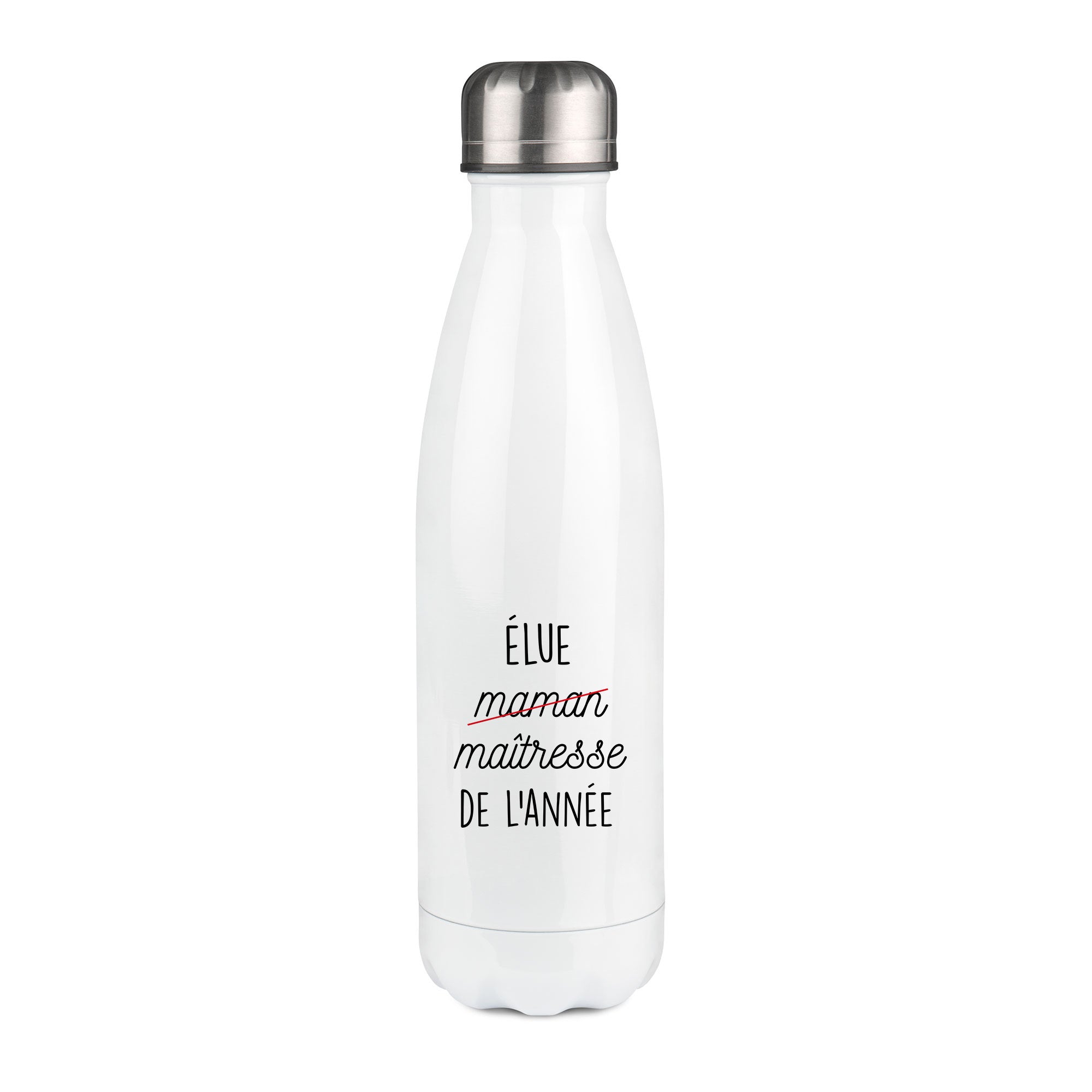 Thermos inox personnalisé Elue maitresse (maman) de l'année