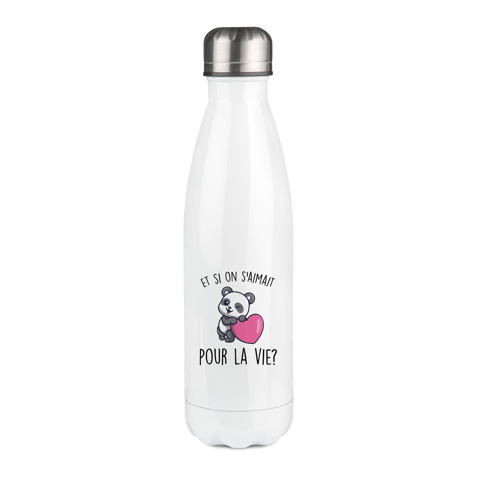 Thermos inox personnalisé Et si on s'aimait pour la vie