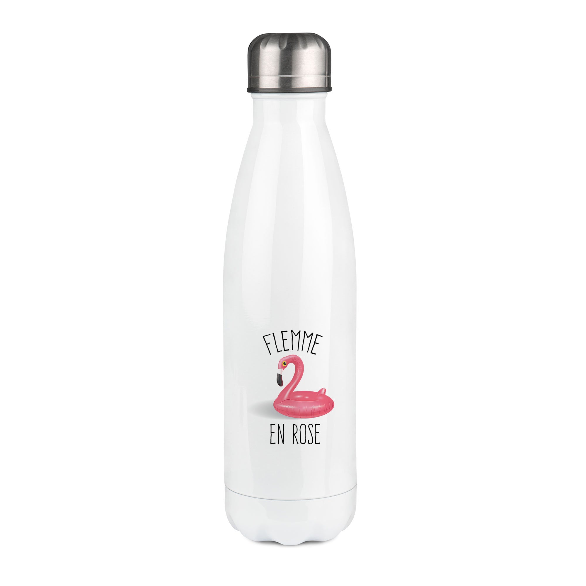 Thermos inox personnalisé Flemme en rose