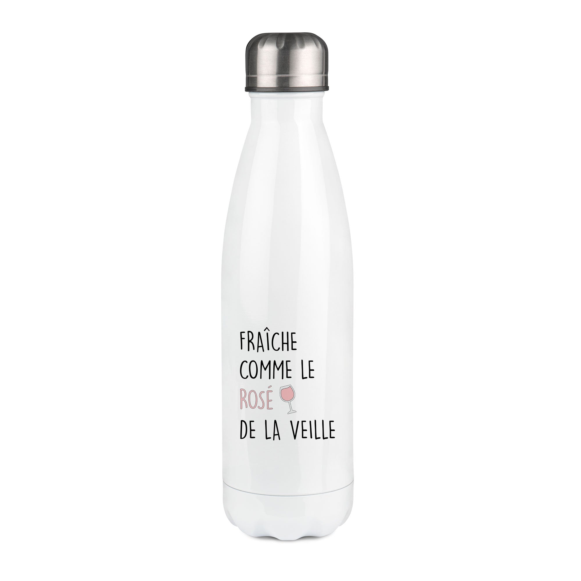 Thermos inox personnalisé Fraiche comme le rosé de la veille
