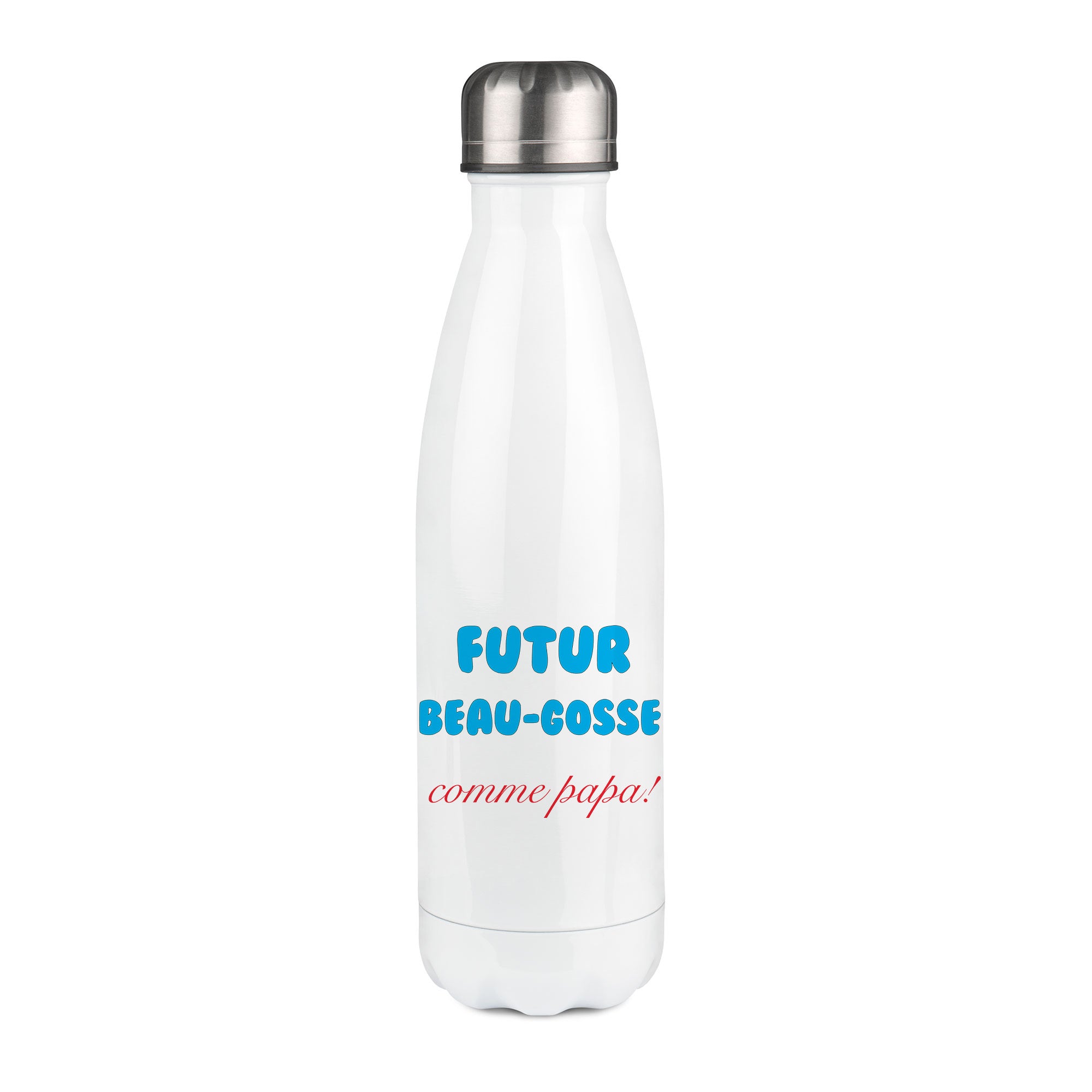 Thermos inox personnalisé Futur beau gosse comme papa