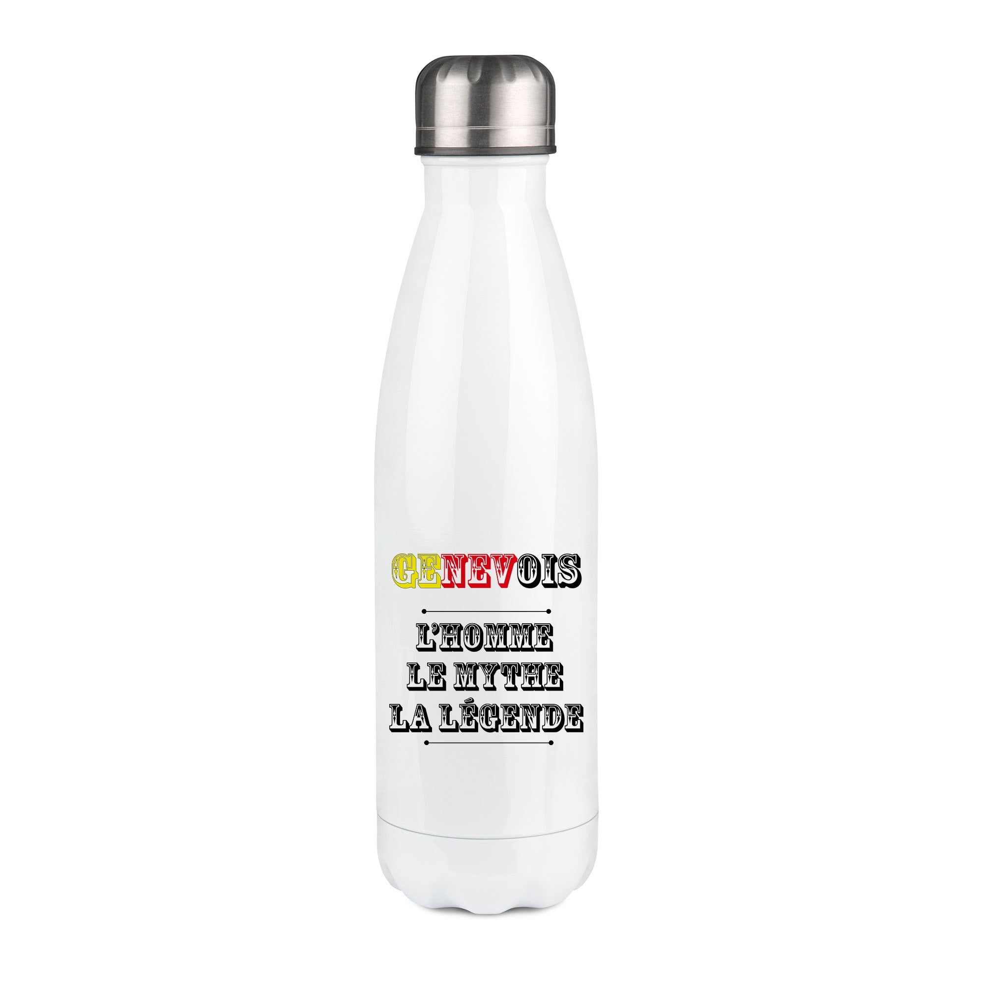 Thermos inox personnalisé Genevois l'homme le mythe la légende