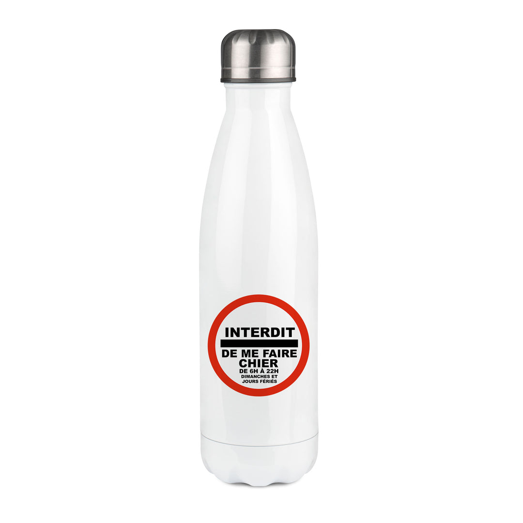 Thermos inox personnalisé Interdit de me faire chier