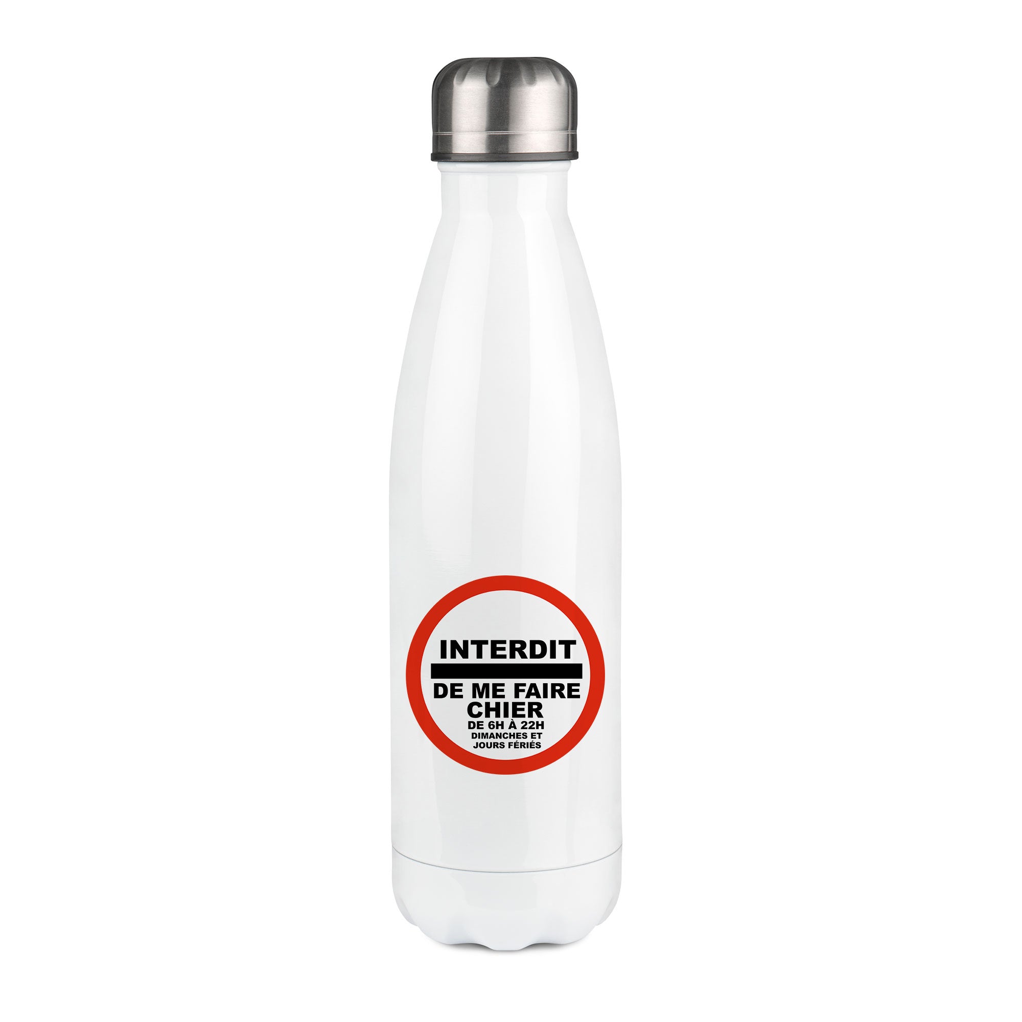 Thermos inox personnalisé Interdit de me faire chier