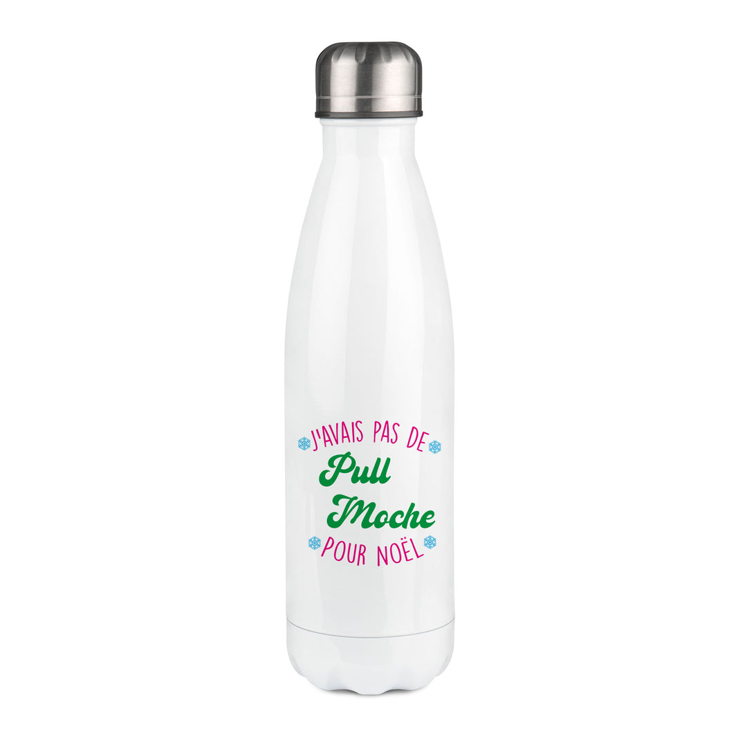 Thermos inox personnalisé J'avais pas de pull moche pour Noel