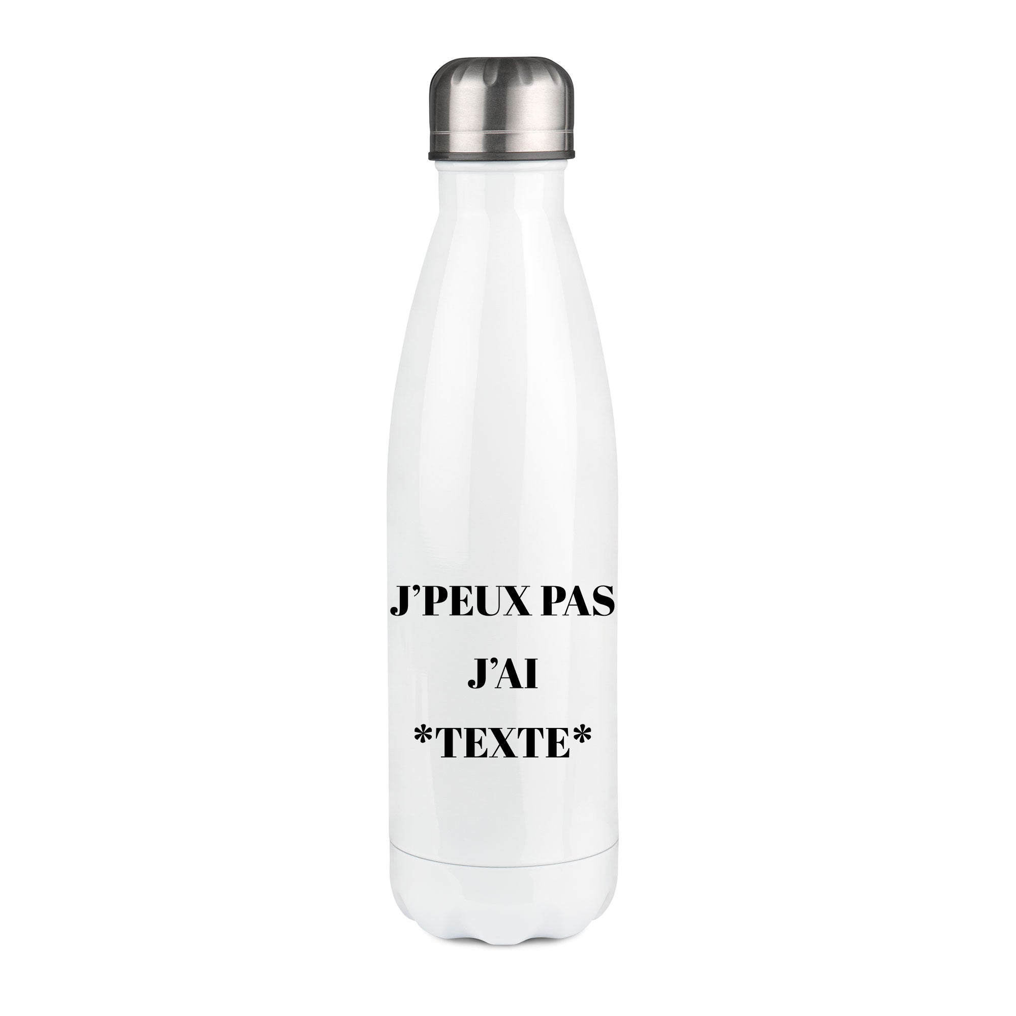 Thermos inox personnalisé J'peux pas j'ai