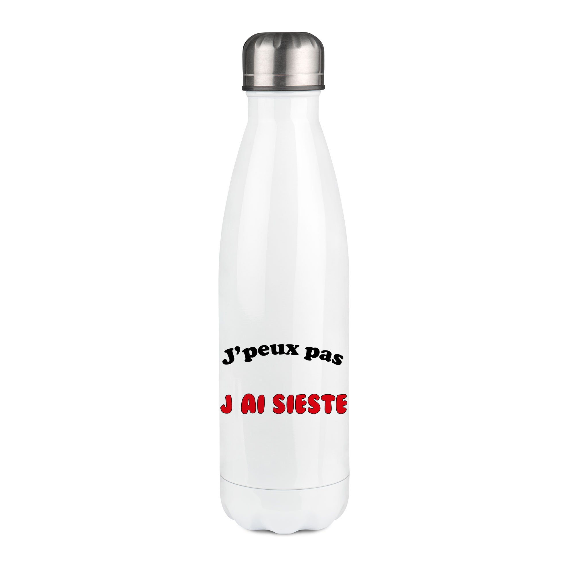 Thermos inox personnalisé J'peux pas j'ai sieste
