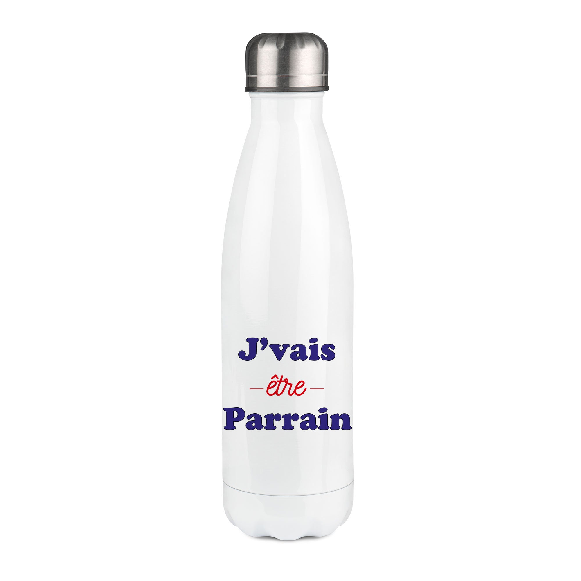 Thermos inox personnalisé J'vais etre parrain