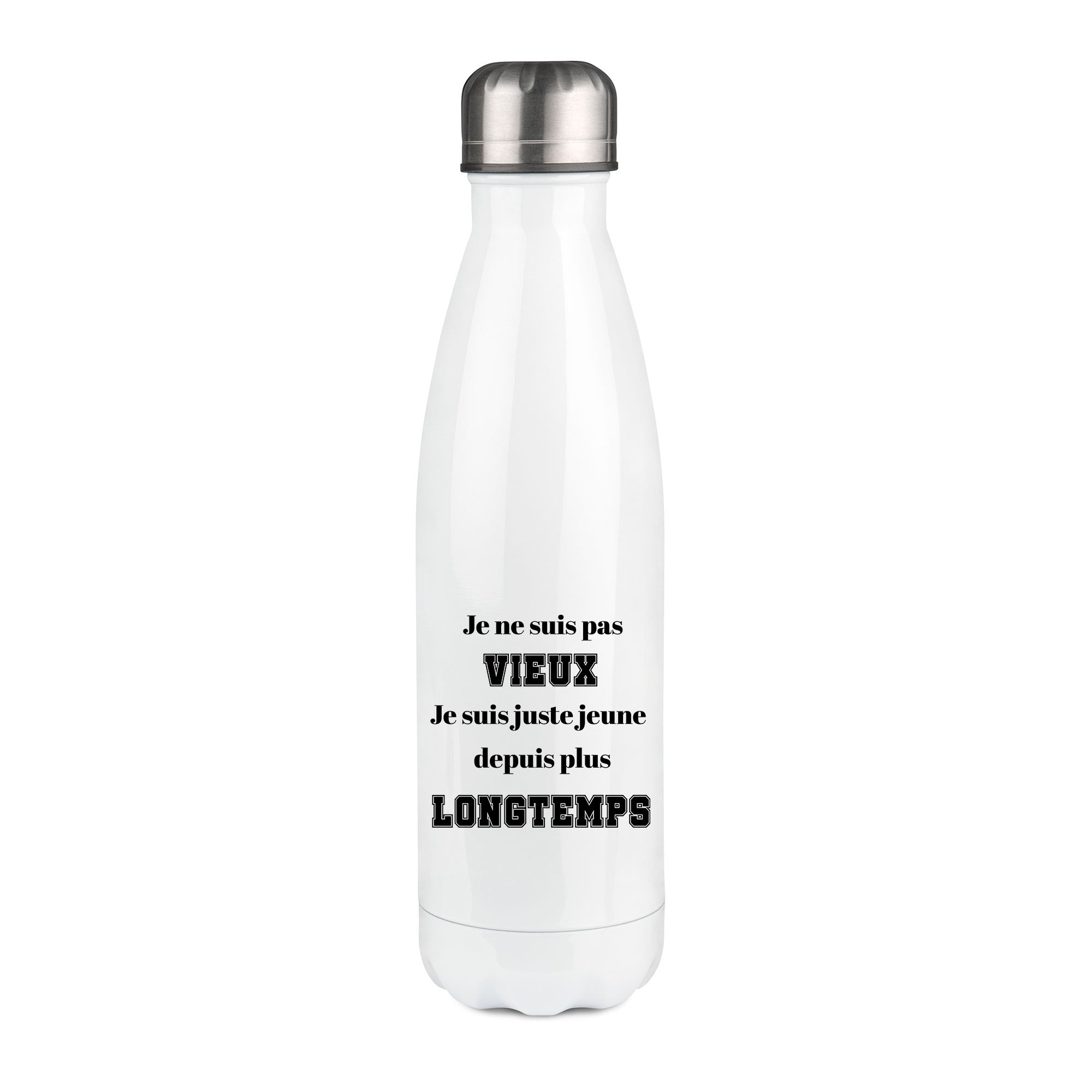 Thermos inox personnalisé Je ne suis pas vieux V2