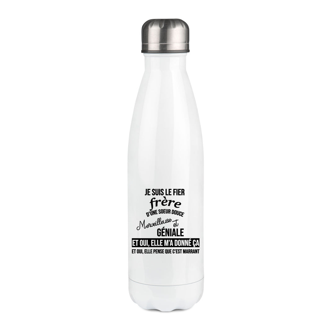 Thermos inox personnalisé Je suis le fier frere