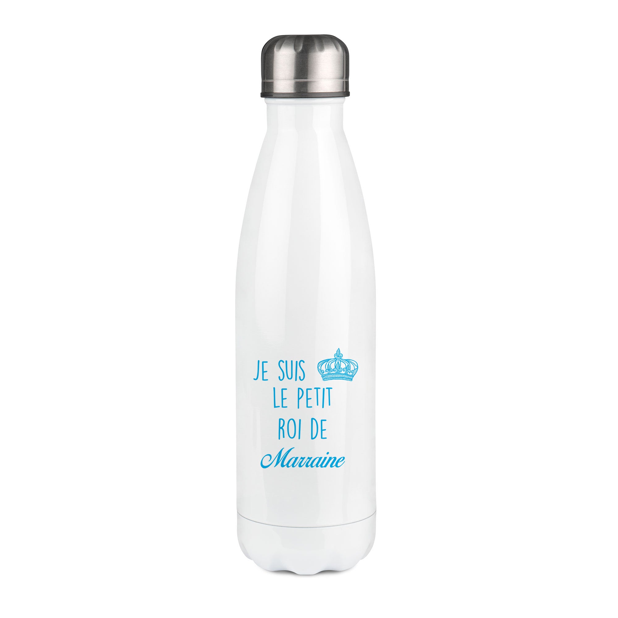 Thermos inox personnalisé Je suis le petit roi de marraine