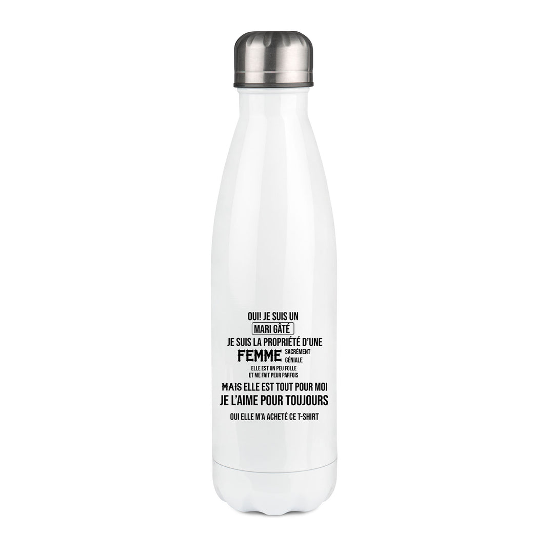 Thermos inox personnalisé Je suis un mari gate