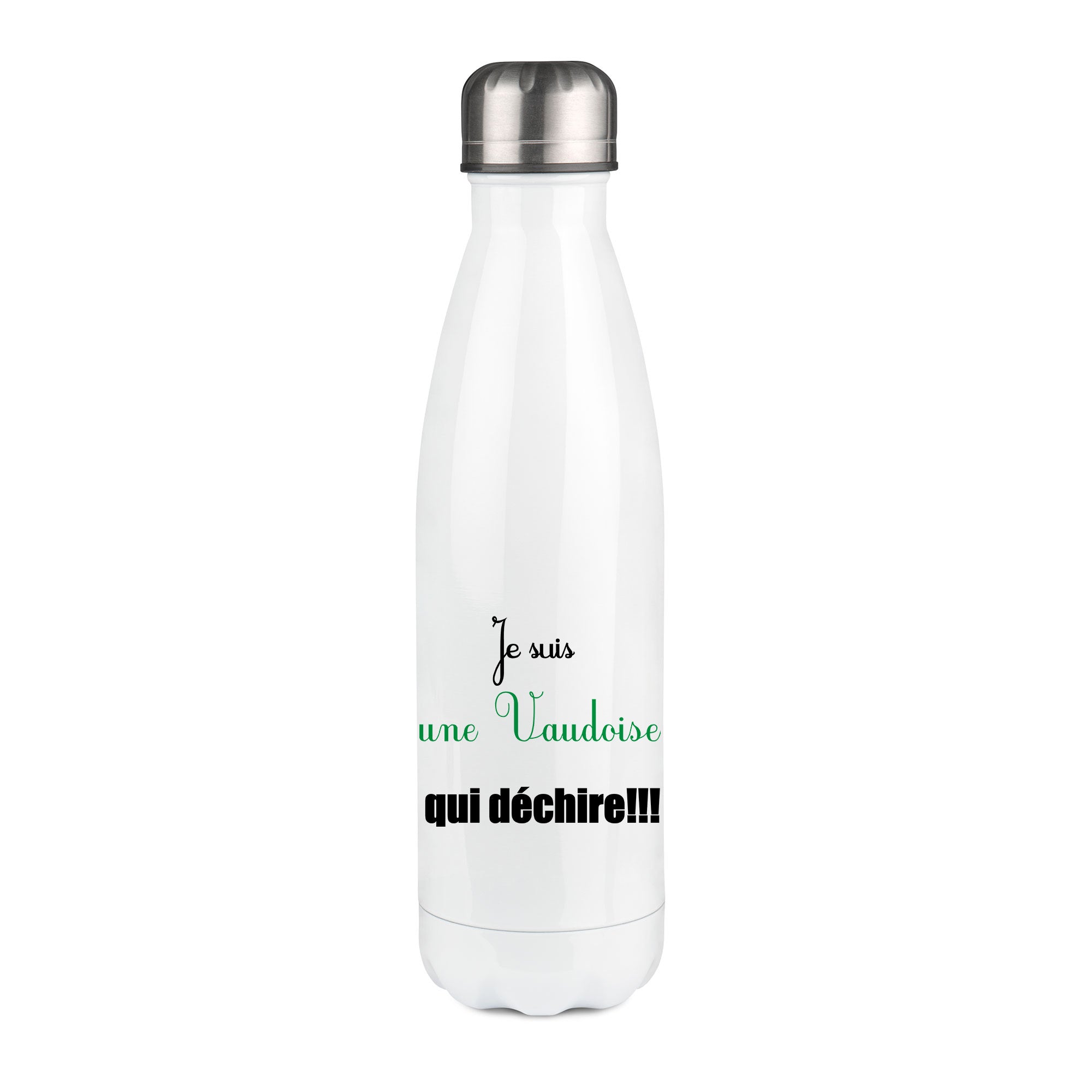 Thermos inox personnalisé Je suis une vaudoise qui déchire